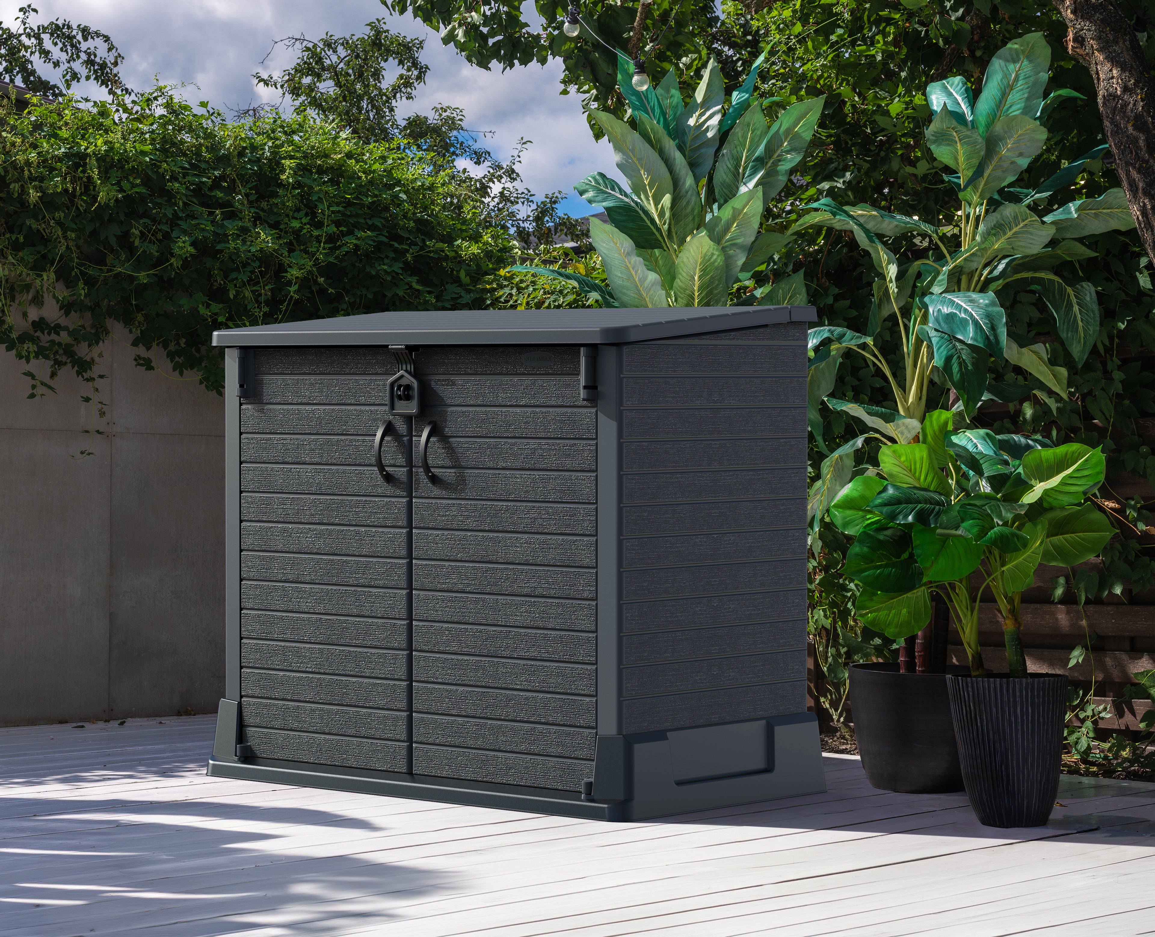 Duramax StoreAway 850L Plastic Storage Shed, Dark Grey
