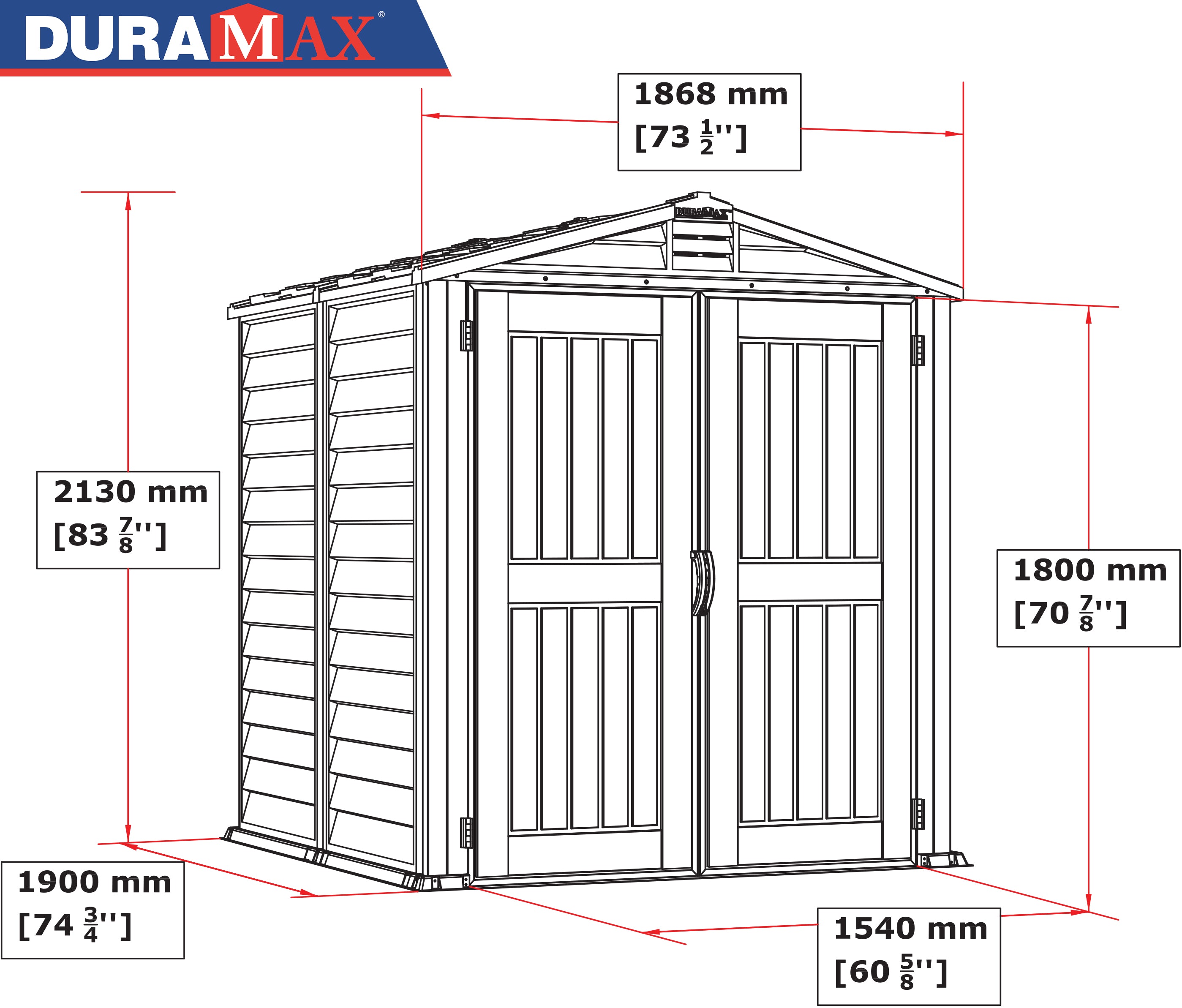 Duramax StoreMate PLUS 1.91 x 1.91 m Plastic Shed
