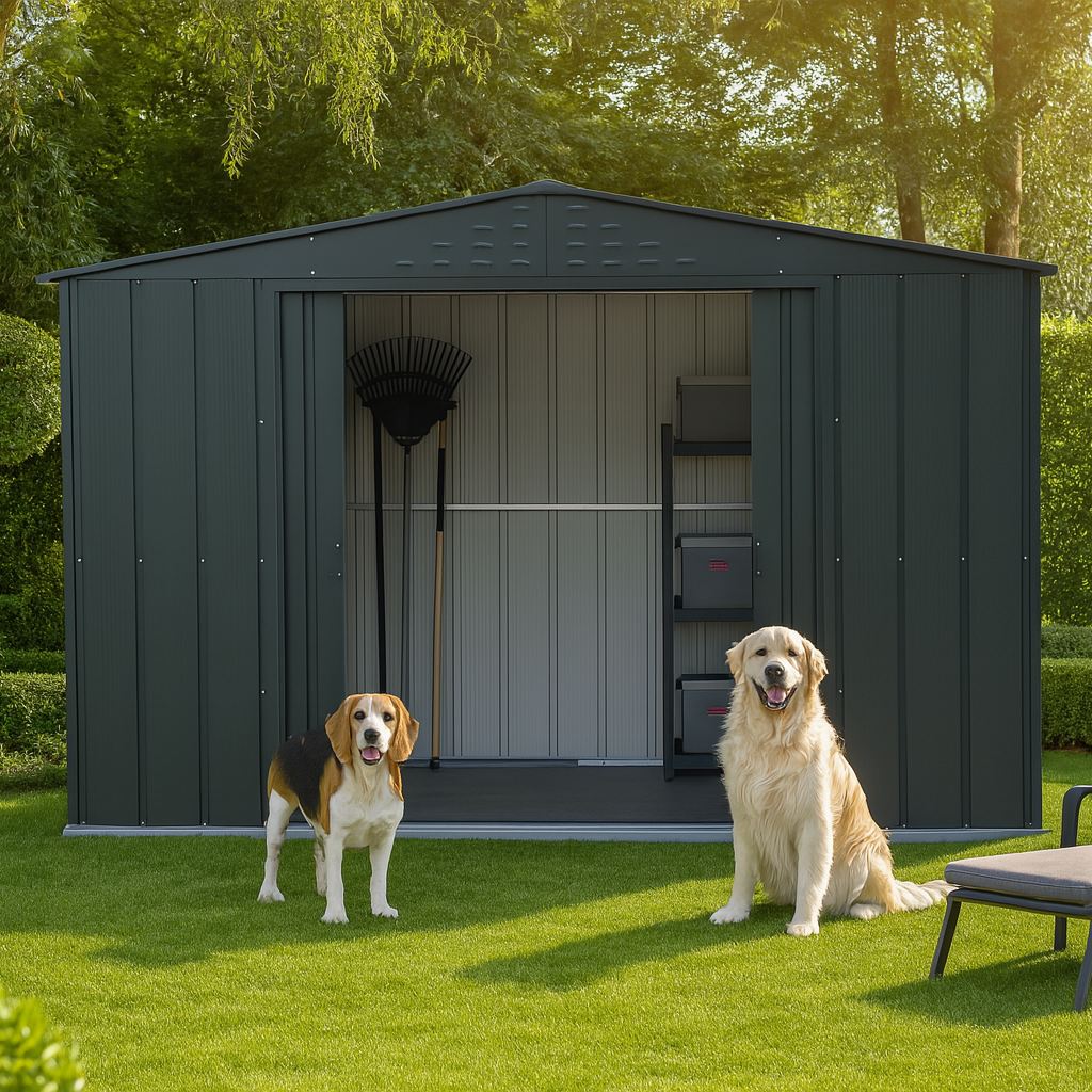 Duramax TOP 3.12 x 2.34 m Metal Shed - Anthracite