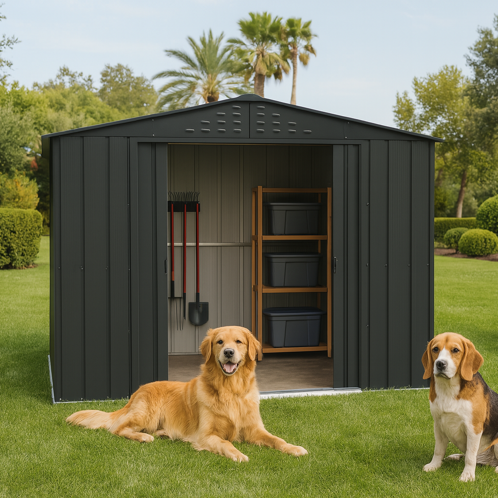 Duramax TOP 3.12 x 2.34 m Metal Shed - Anthracite