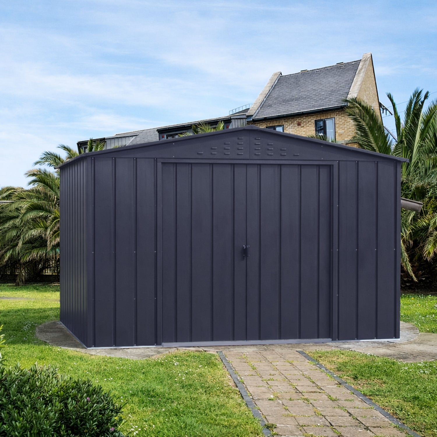 Duramax TOP 3.12 x 2.34 m Metal Shed - Anthracite