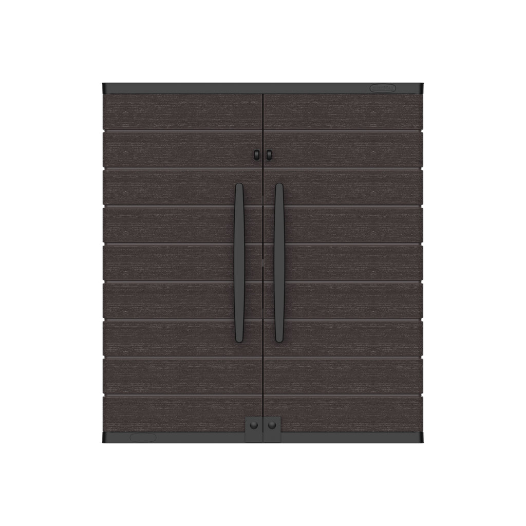 Duramax Cedargrain Short Storage Cabinet with 2x Adjustable Shelves - Brown