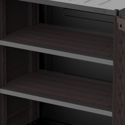 Duramax Cedargrain Short Storage Cabinet with 2x Adjustable Shelves - Brown