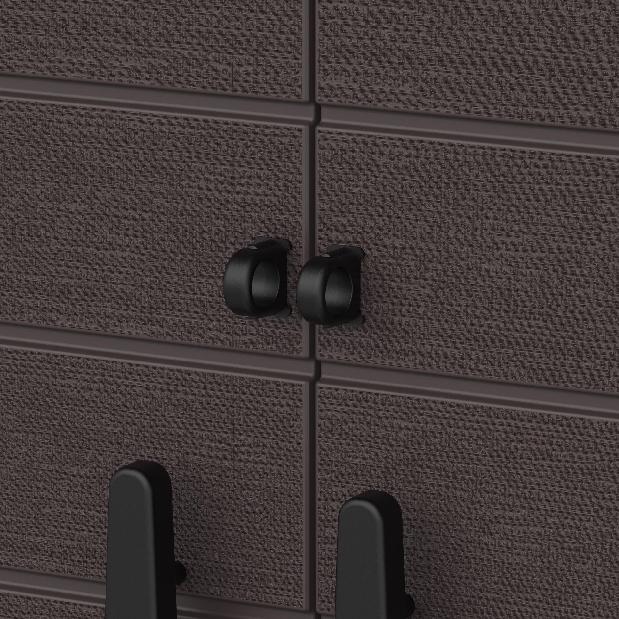 Armário de armazenamento curto Duramax Cedargrain com 2x prateleiras ajustáveis - Castanho