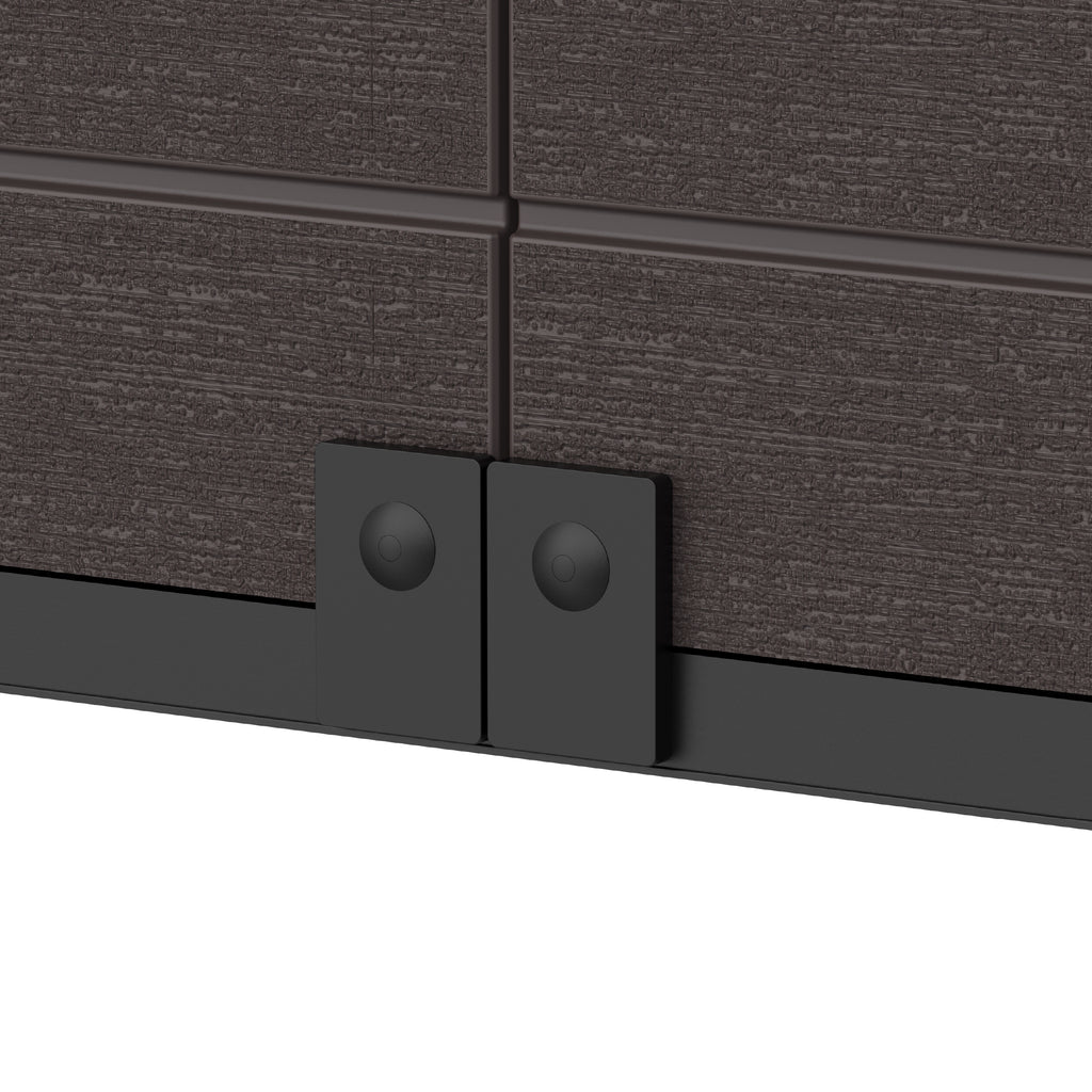 Duramax Cedargrain Short Storage Cabinet with 2x Adjustable Shelves - Brown