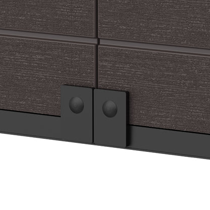 Duramax cedargrain short storage cabinet with 2x adjustable shelves-brown