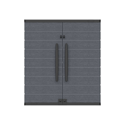 Armoire de rangement courte Cedargrain de Duramax avec 2 tablettes ajustables-Gris