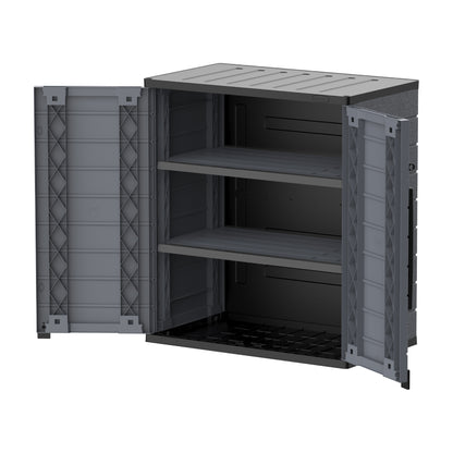 Duramax cedargrain krátky skladovací kabinet s 2x nastaviteľnými regálmi-šedá