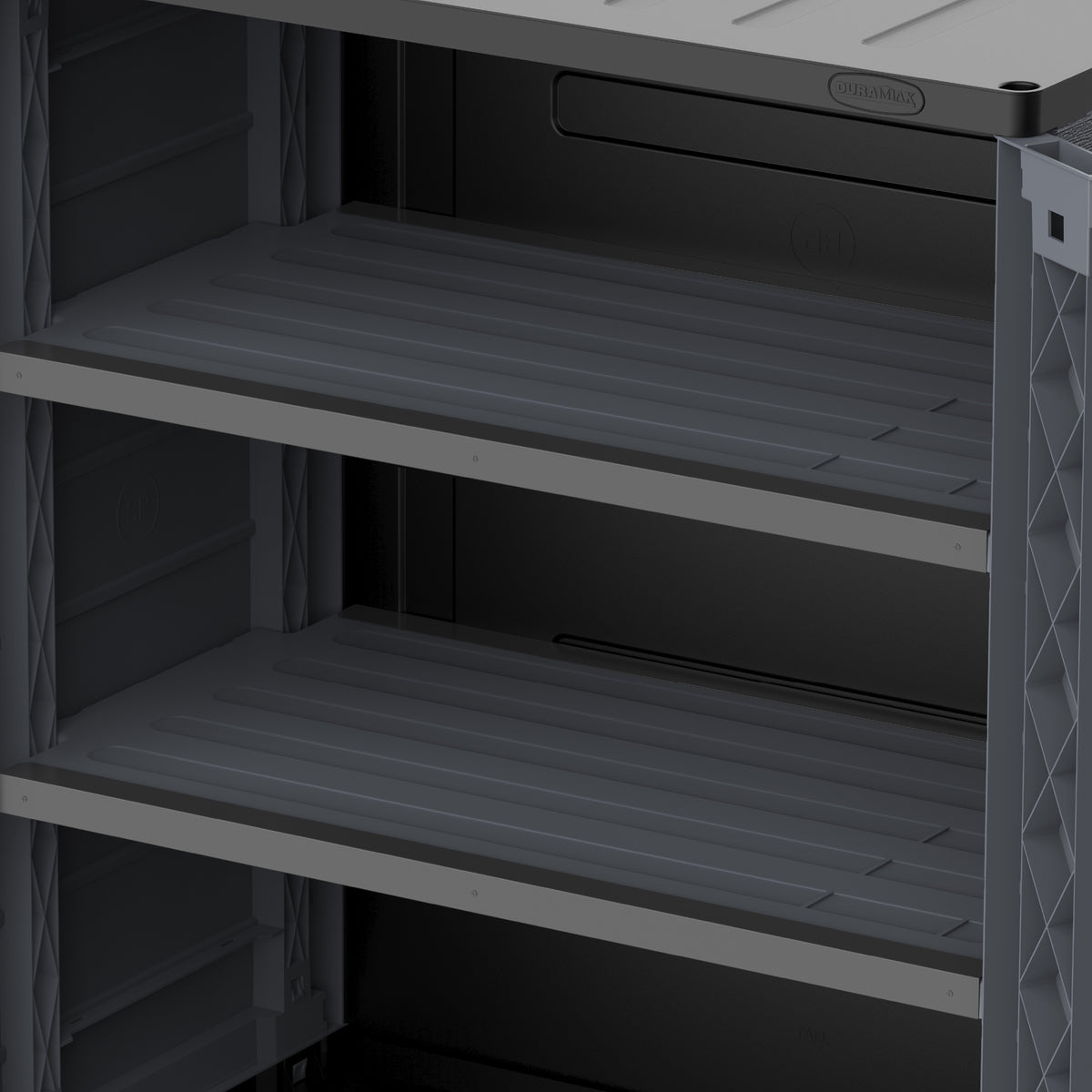 Short Shelf Rack Duramax Cedargrain Short Storage Cabinet with 2x Adjustable Shelves ...