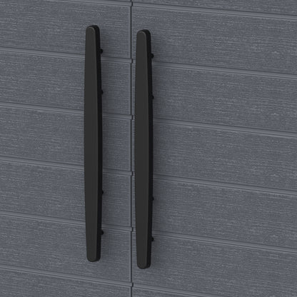 Duramax Cedargrain Kort opbevaringsskab med 2x justerbar hylder - grå