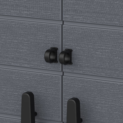 Duramax Cedargrain-Armario de almacenamiento corto con 2 estantes ajustables, color gris