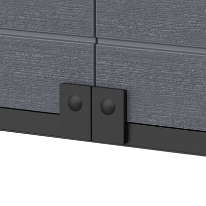 Duramax Cedargrain Kort lagringsskab med 2x justerbare hyller - grå