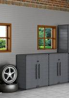 Armadietto Duramax Cedargrain con 2x ripiani regolabili-Grigio