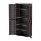 Duramax Cedargrain Tall Storage Cabinet with 4x Adjustable Shelves - Brown