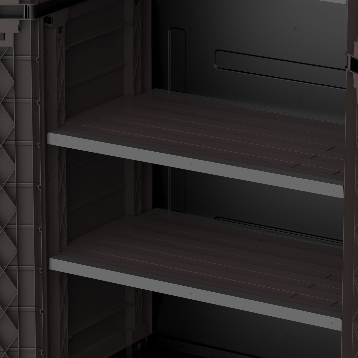 Duramax Cedargrain Tall Storage Cabinet with 4x Adjustable Polices - Brown