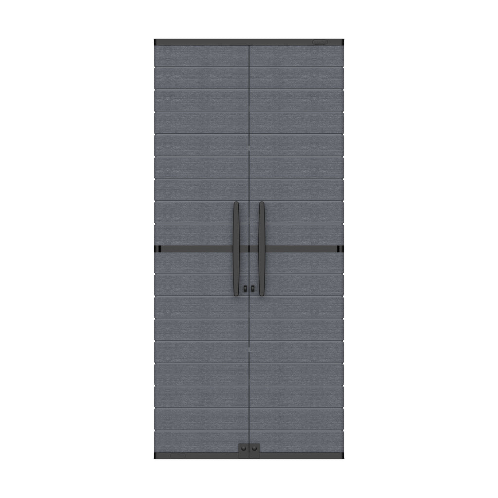 Duramax Cedargrain Tall Storage Cabinet with 4x Adjustable Shelves - Grey