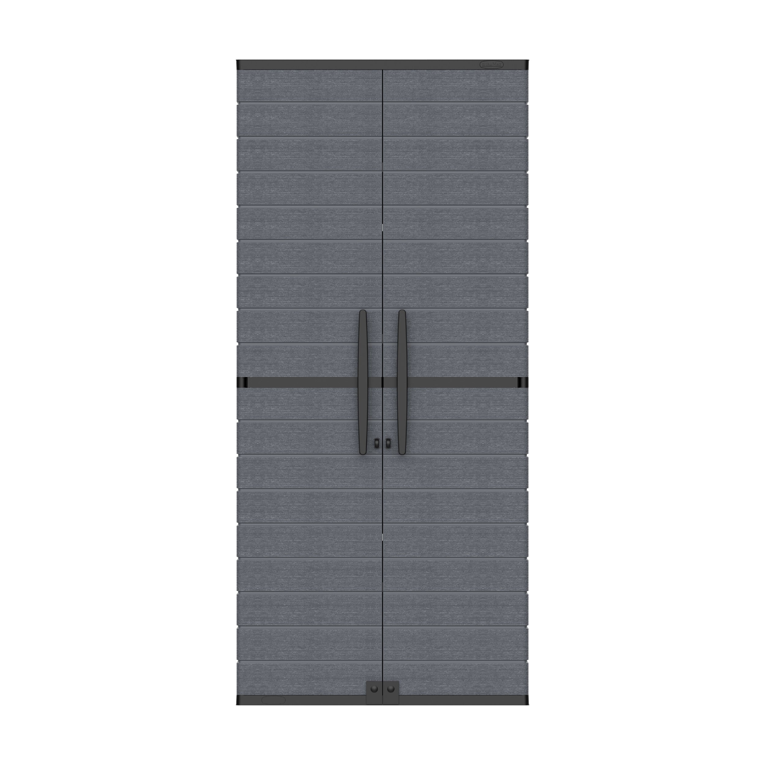 Duramax Cedargrain Tall Storage Cabinet with 4x Adjustable Shelves - Grey