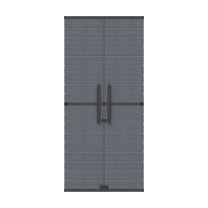 Armoire de rangement haute en cèdre avec 4 tablettes ajustables de Duramax-Gris