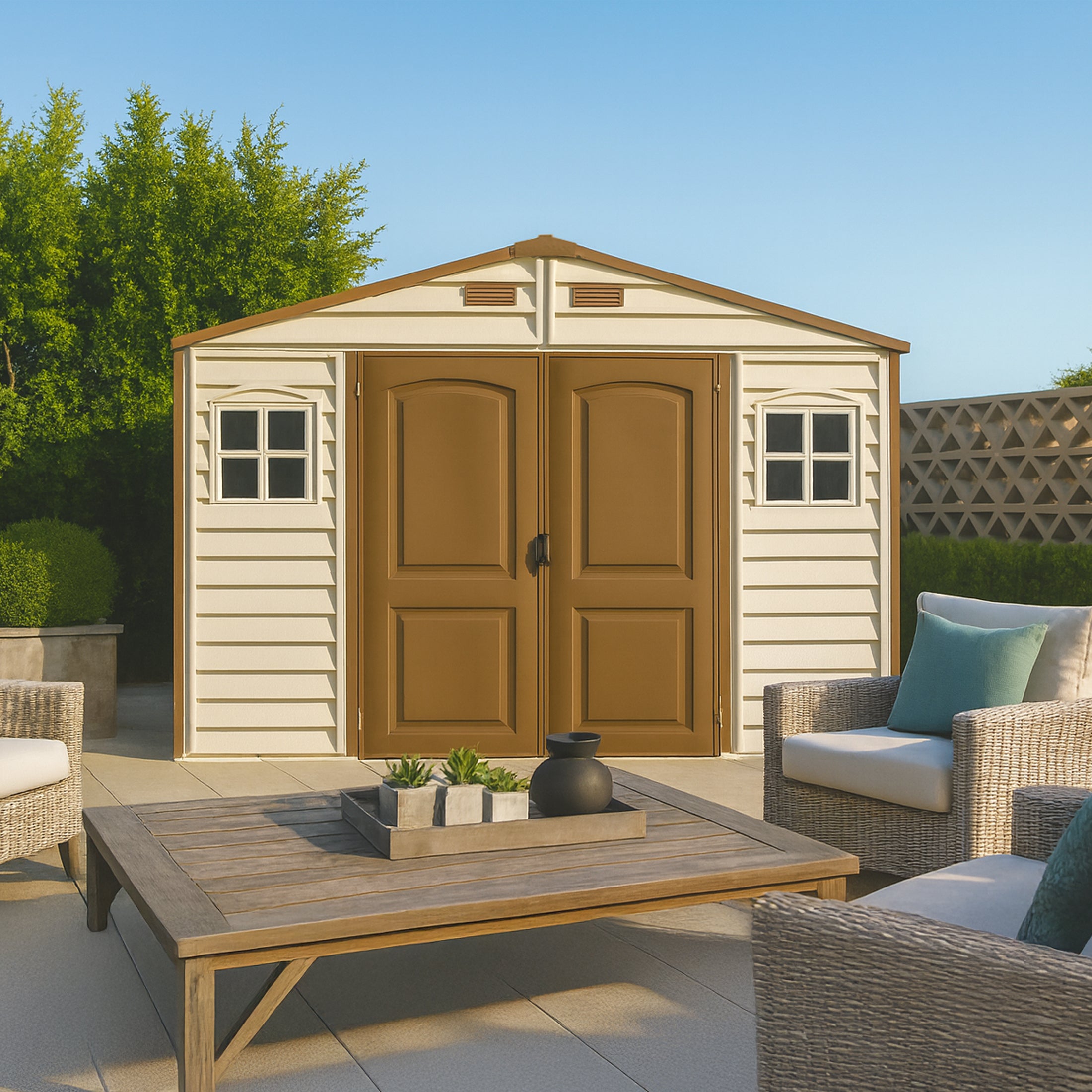 Duramax WoodSide 3.19 x 2.40 m Plastic Shed