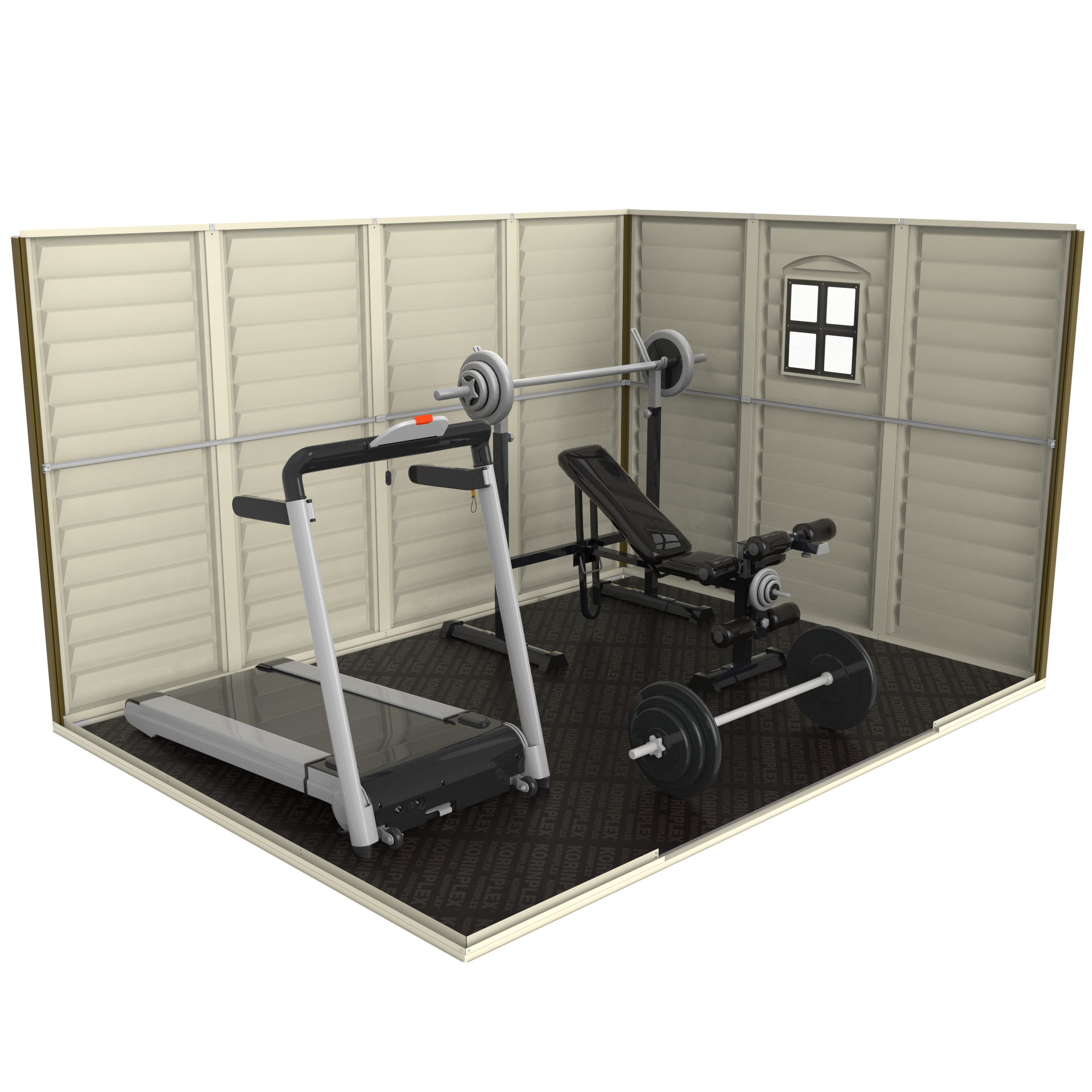 Duramax WoodSide 3.19 x 2.40 m Plastic Shed