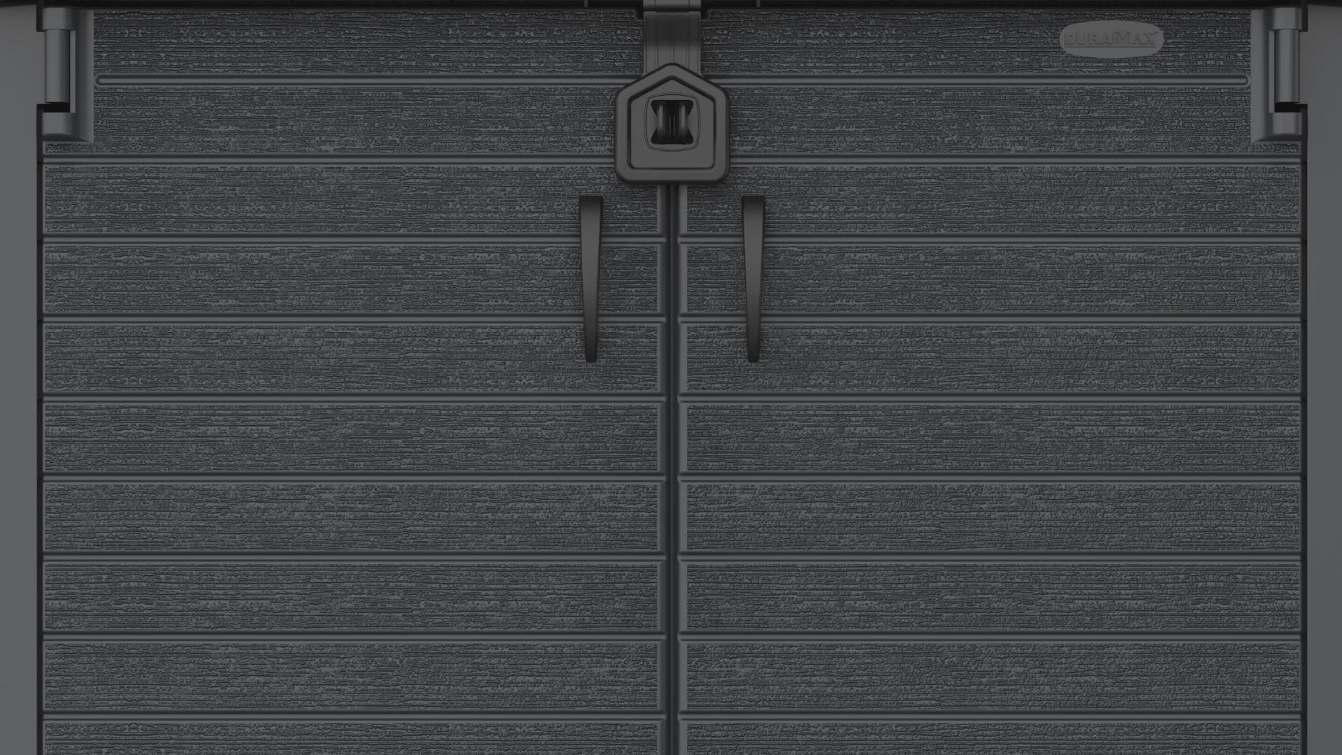 Duramax StoreAway 850L Magazin de depozitare din plastic pentru grădină, carcasă pentru coș de gunoi, gri închis