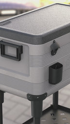 Duramax Patio Beverage Cooler 70L with PU Insulation & Wheels, Grey