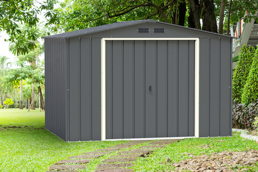 Duramax ECO 3.12 x 2.34 m Metal Shed - Anthracite with Off-White Trimm –  Durasheds EU