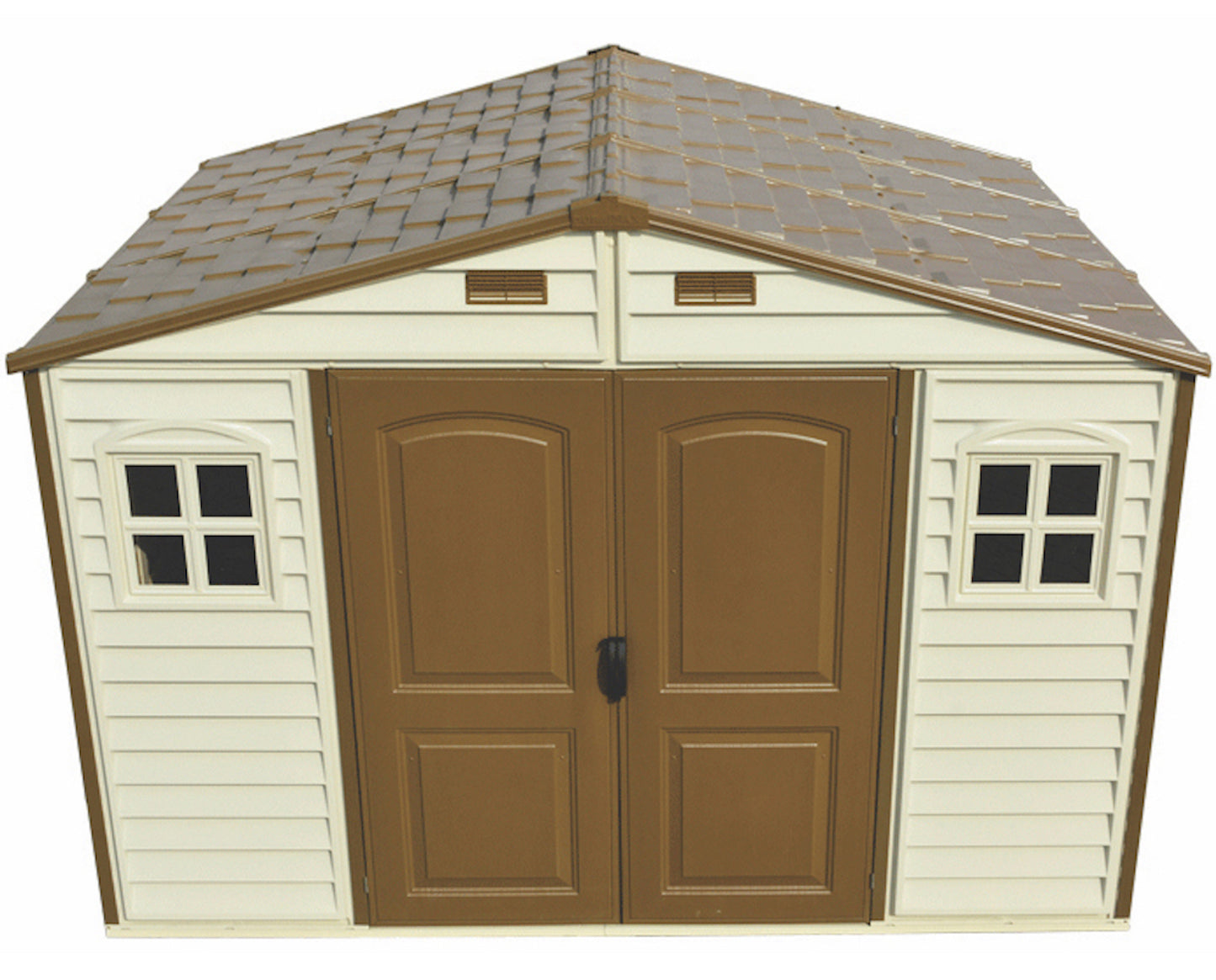 Duramax Woodside, 3.19 x 2.40 m, double doors for easy access of storage and ventilation for a better air flow.