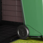 Duramax 1200 L, garden storage shed, with built-in convenience for garbage bins to slide in the shed.