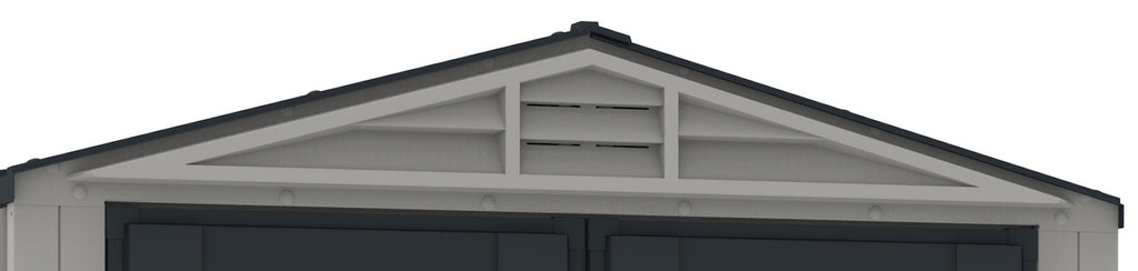 Duramax YardMate PLUS, 1.71 x 1.71 m storage shed with ventilation for better air flow.