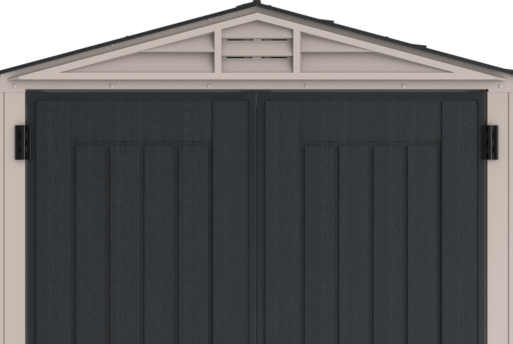 Duramax YardMate PLUS, 1.71 x 1.71 m plastic storage shed with ventilation for good air flow and support to the equipment stored.