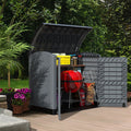 Grey garden storage shed, 1200L can store any folded furniture and decorations