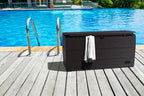 Durabox storage box in dark brown made of plastic, big storage capacity for any items. 