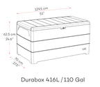Duramax durabox, 416 L, storage box in dark grey.