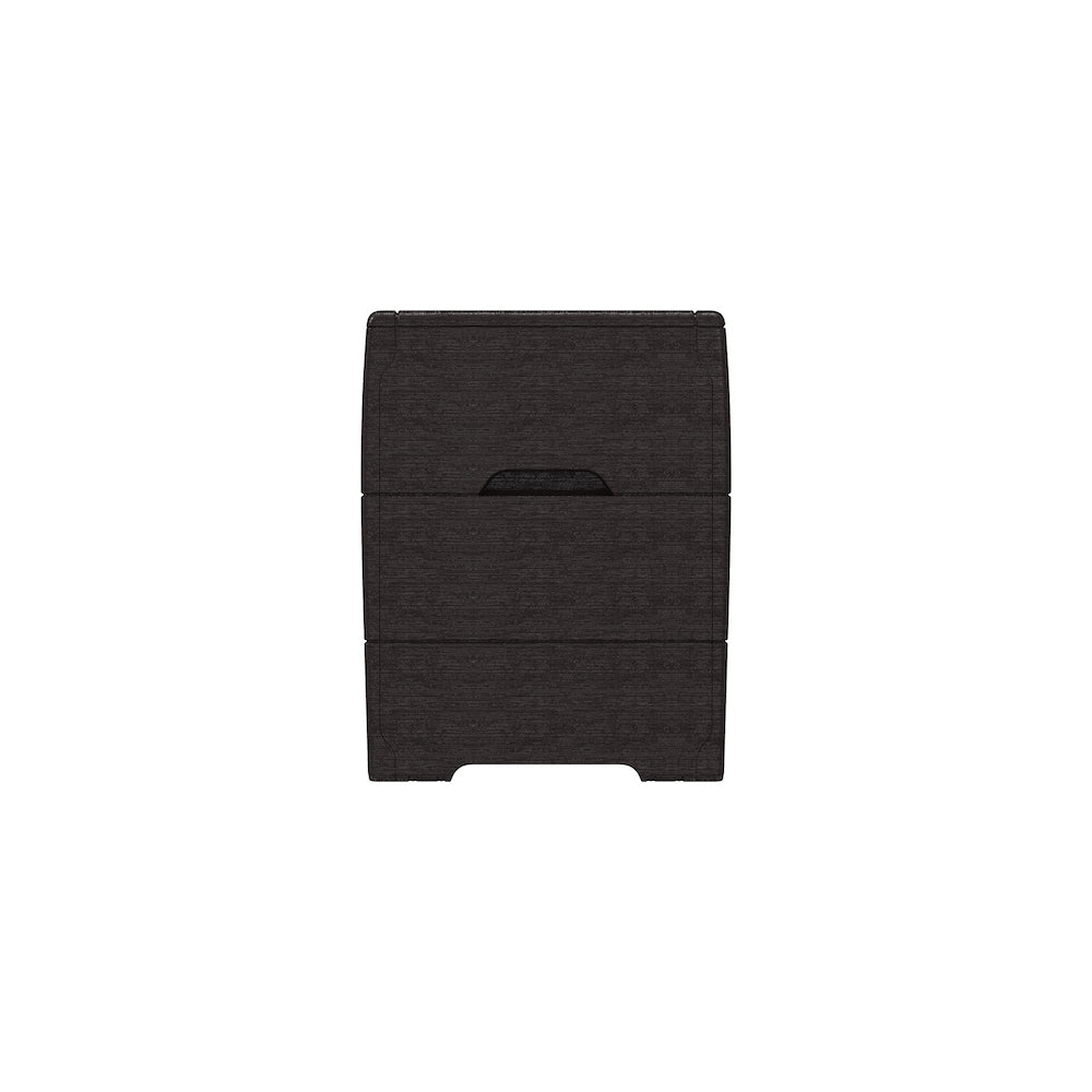 Brown storage box ideal for storing cushion and folded furniture.