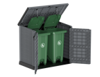 Garbage box shed, 1200L can fit two garbage cans, with front and top opening.