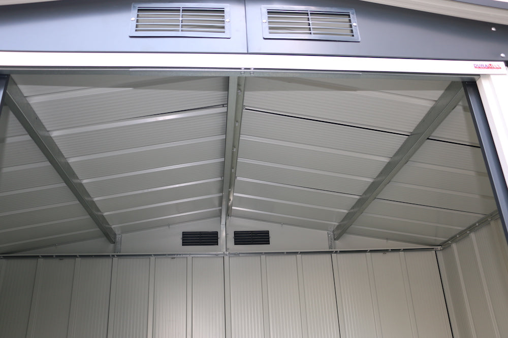 Duramax ECO 2.52 x 1.74 m Metal Shed with ventilation system.