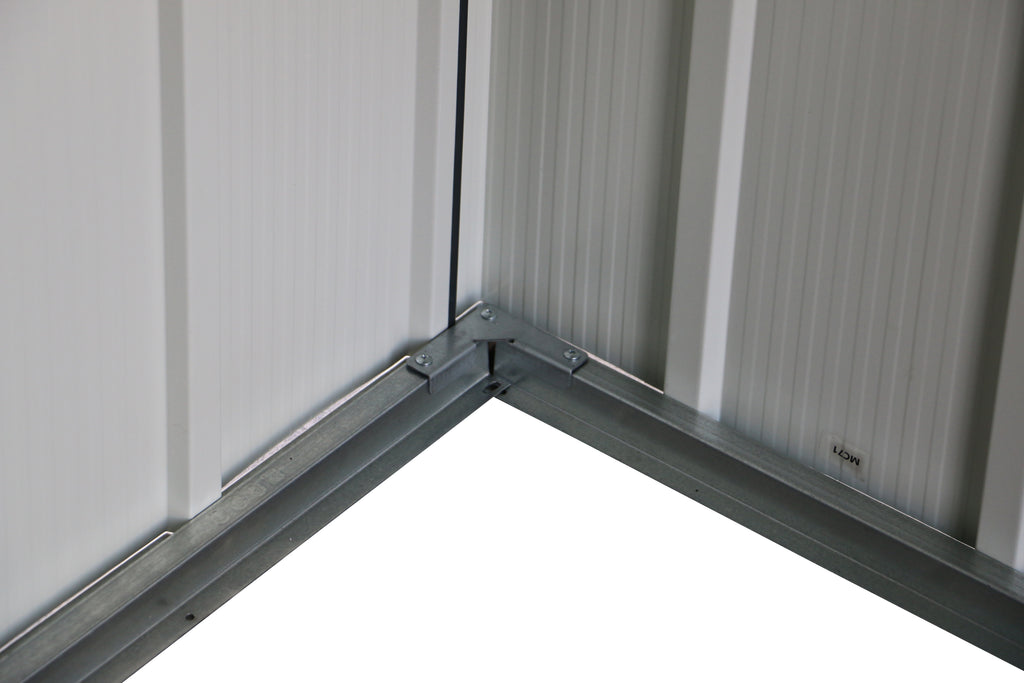 Abri métallique Duramax ECO 2,52 x 1,74 m - Anthracite avec garnitures blanc cassé