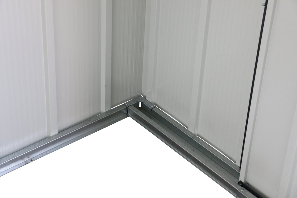 Abri métallique Duramax ECO 2,52 x 1,74 m - Anthracite avec garnitures blanc cassé