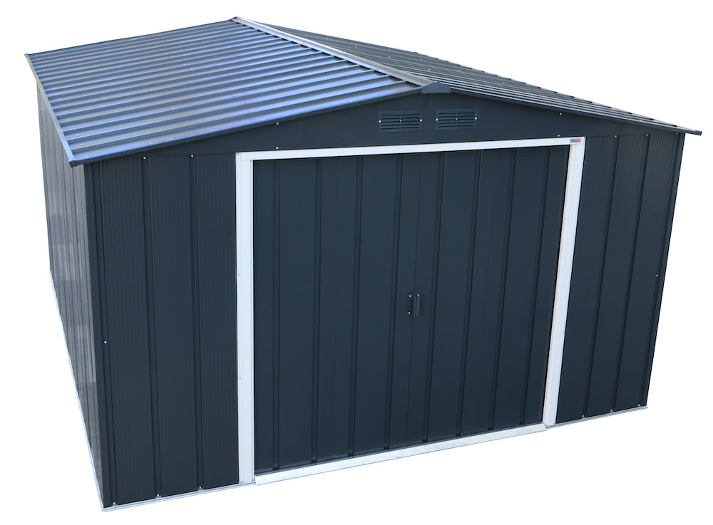 Metal storage shed for patio,3.12 x 3.54 m can store any outdoor equipment without compromising durability and space.