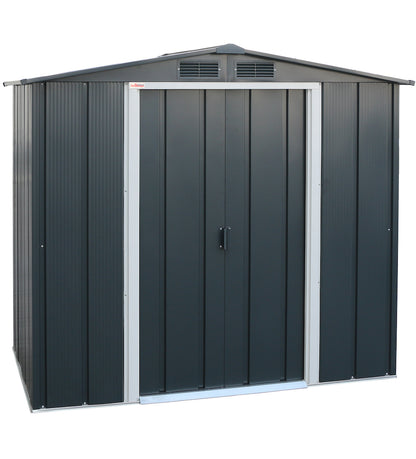 Metal storage shed for patio, 1.92 x 1.13 m, can store any outdoor equipment without compromising durability and space.
