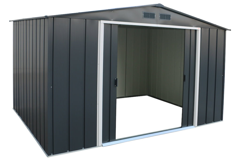 x Durasheds – Shed Trimm Anthracite 3.12 ECO with Off-White - Duramax Metal 2.34 m EU