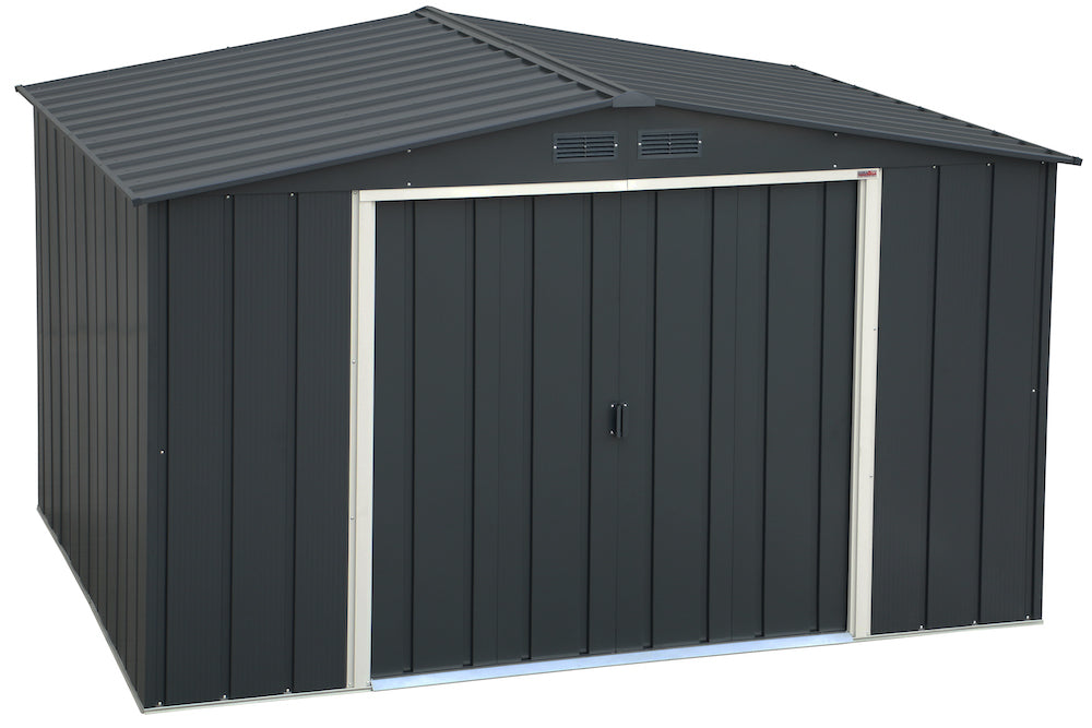 Metal storage shed for patio,3.12 x 2.34 m can store any outdoor equipment without compromising durability and space.