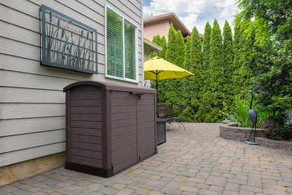 Duramax Garden storage shed, ensures storage space for any gardening tools, or decorations. 