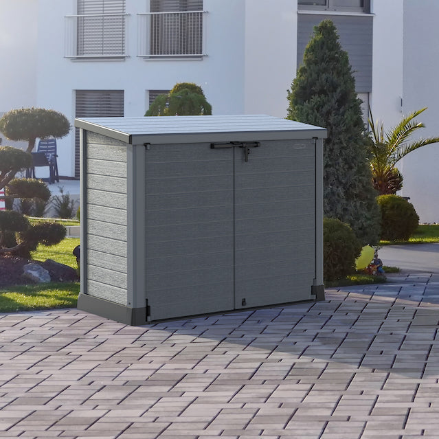 Duramax StoreAway 1200L Plastic storage shed for backyard.