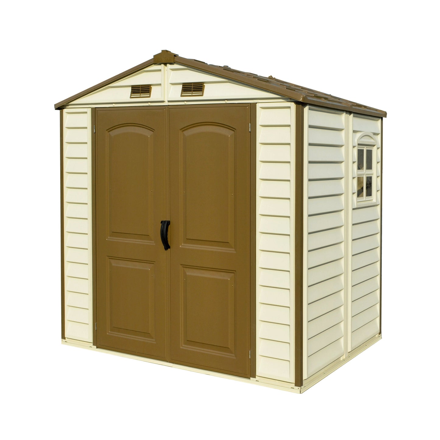 Duramax StoreAll 8 x 6 Plastic Shed with Foundation Kit and Window