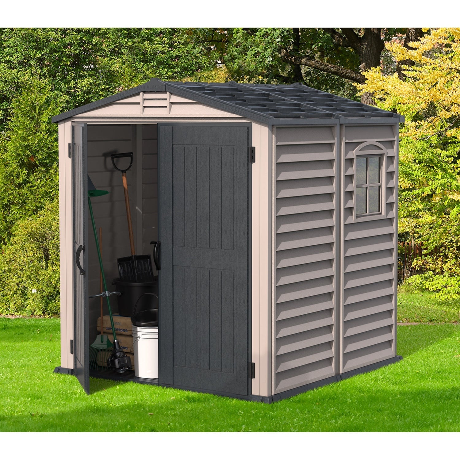Duramax StoreMate PLUS 6 x 6 Plastic Shed with Plastic Floor and Window